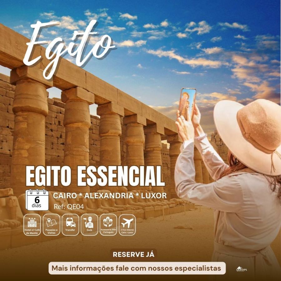  EGITO ESSENCIAL CAIRO, ALEXANDRIA E LUXOR 6D (QE04)